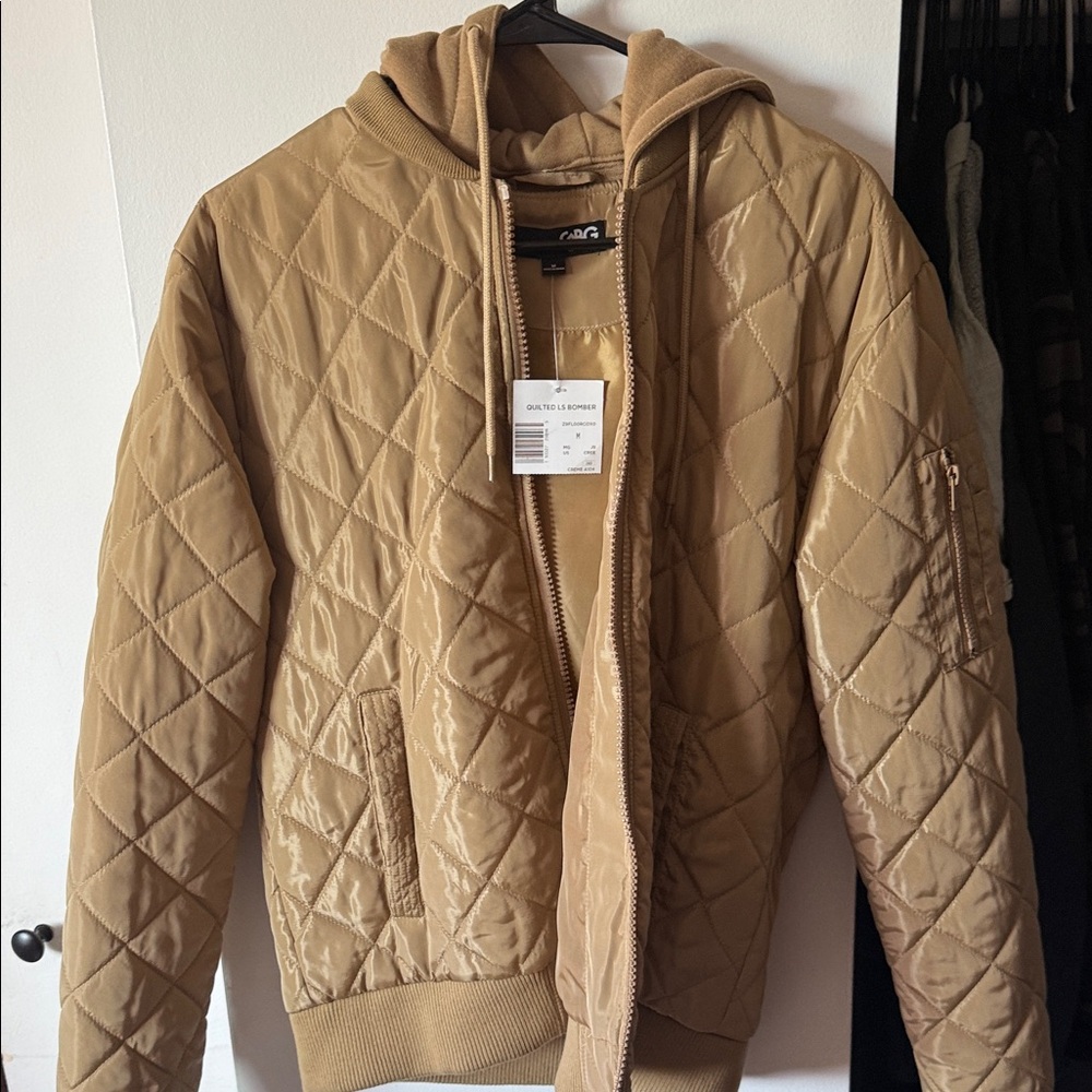 GBG Los Angeles Men's Brown Quilted Puffer Jacket